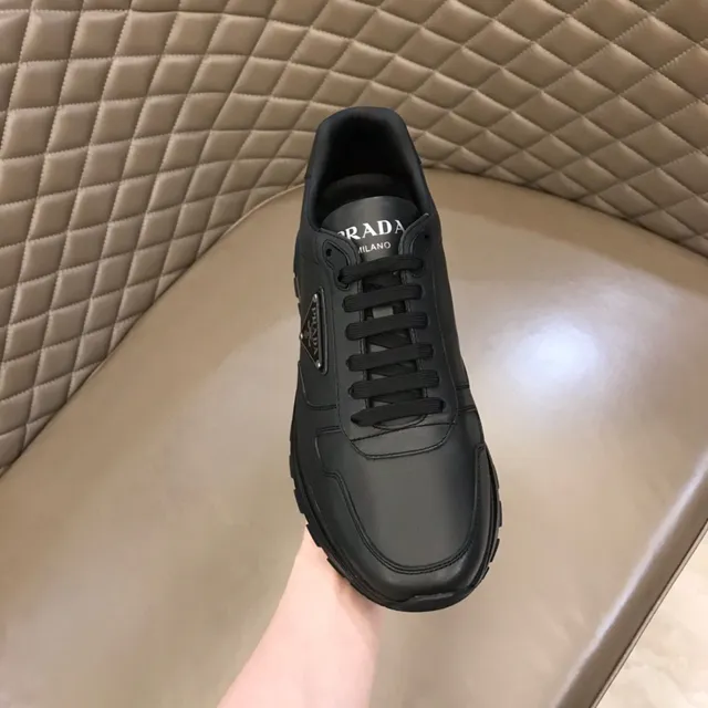 Prada Cloudbust Black Paneled Leather Lifestyle Sneakers 4