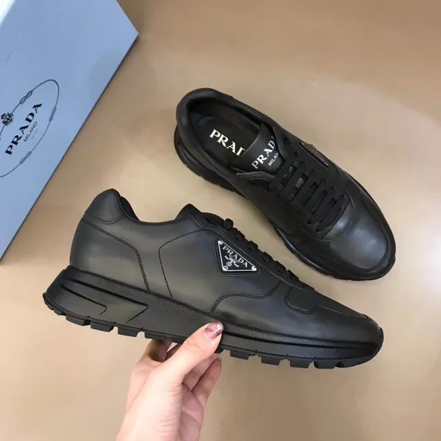 Prada Cloudbust Black Paneled Leather Lifestyle Sneakers 6