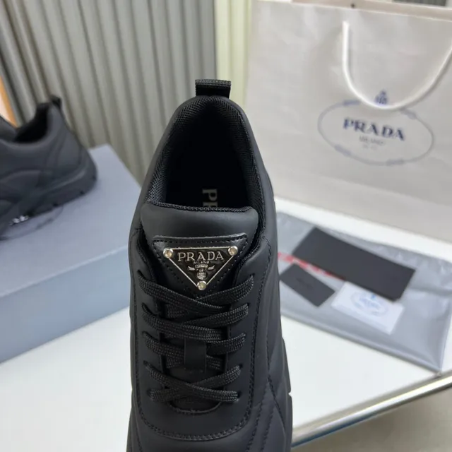Prada Cloudbust Black Quilted Padded Upper Sculpted Sole Chunky Sneakers 3