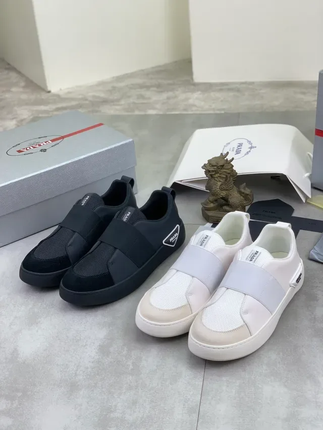 Prada Cloudbust Black Slip-On Elastic Strap Lifestyle Sneakers 2