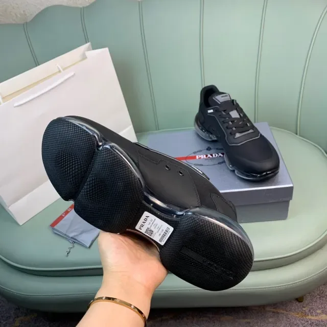 Prada Cloudbust Black Transparent Sole Chunky Sneakers 2