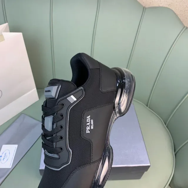 Prada Cloudbust Black Transparent Sole Chunky Sneakers 3