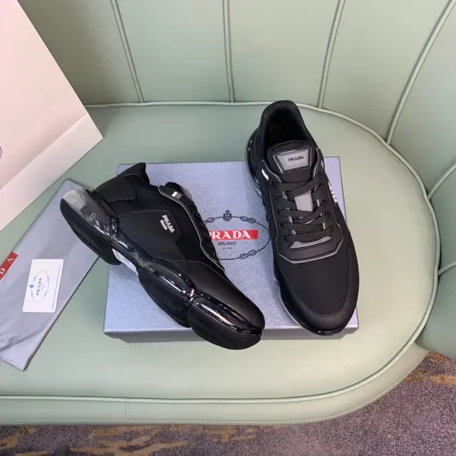 Prada Cloudbust Black Transparent Sole Chunky Sneakers 5