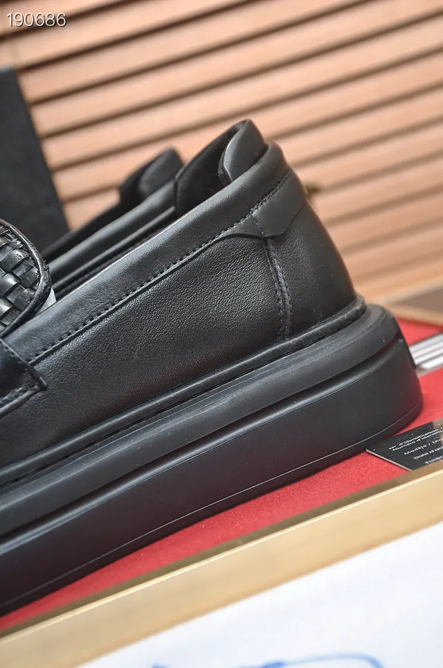 Prada Cloudbust Loafer Black Woven Leather Slip-On Loafers 3