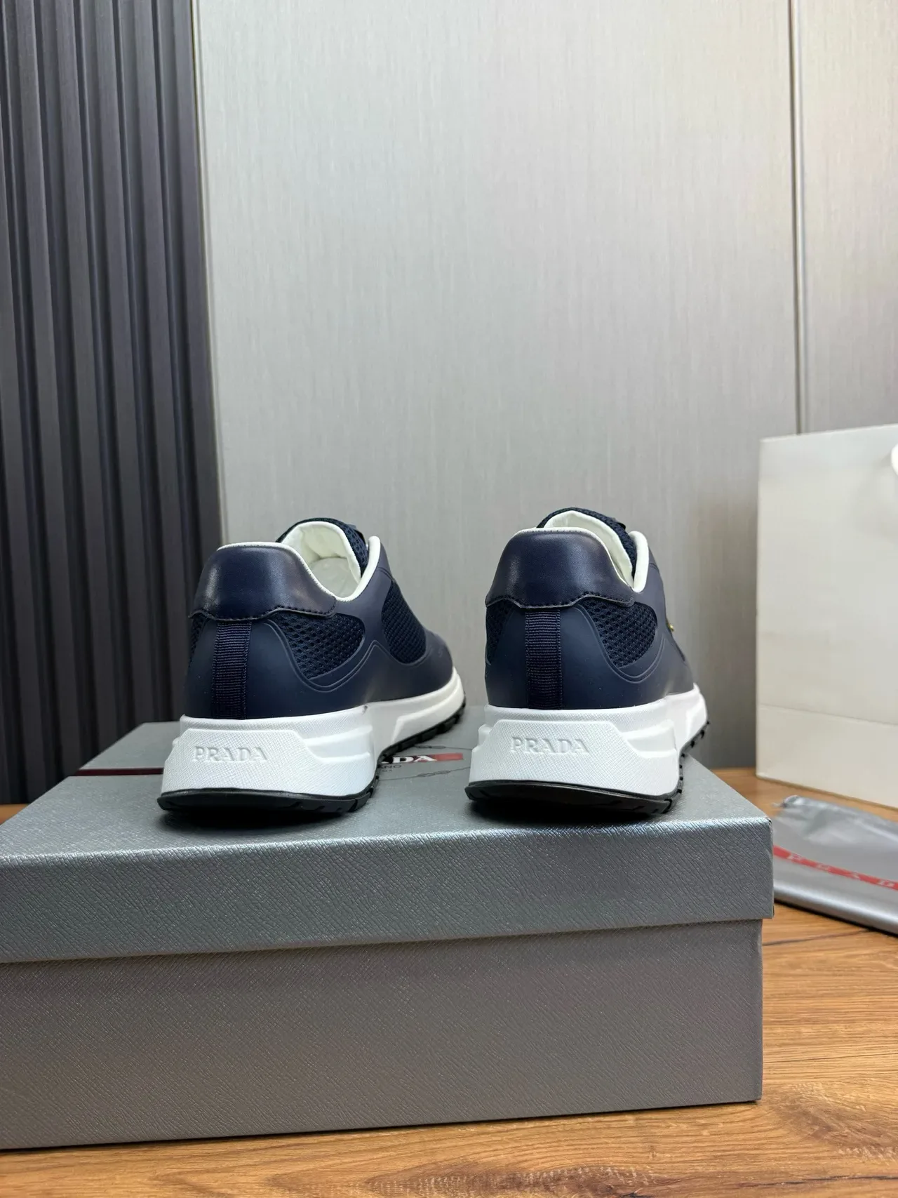 Prada Cloudbust Navy Mesh and Rubber Lifestyle Sneakers 5