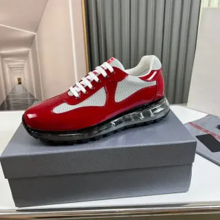 Prada Cloudbust Trainer Zapatillas Lifestyle Rojo y Blanco