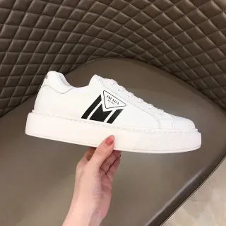 Prada Cloudbust White and Black Platform Lifestyle Sneakers