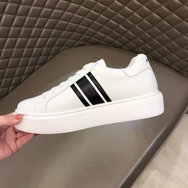 Prada Cloudbust White and Black Platform Lifestyle Sneakers 3