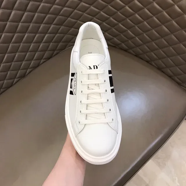 Prada Cloudbust White and Black Platform Lifestyle Sneakers 4