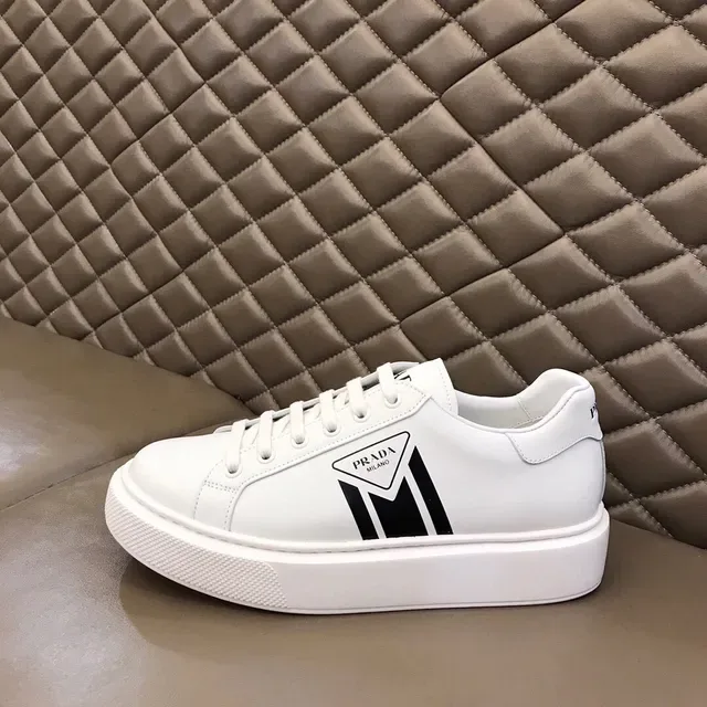 Prada Cloudbust White and Black Platform Lifestyle Sneakers 5