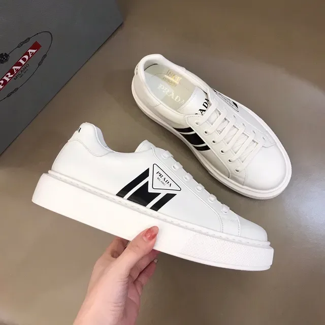 Prada Cloudbust White and Black Platform Lifestyle Sneakers 6