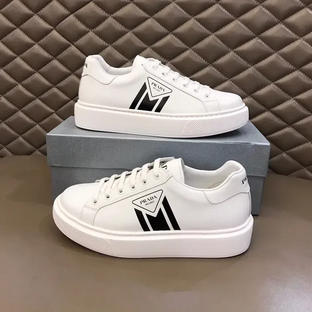 Prada Cloudbust White and Black Platform Lifestyle Sneakers 7