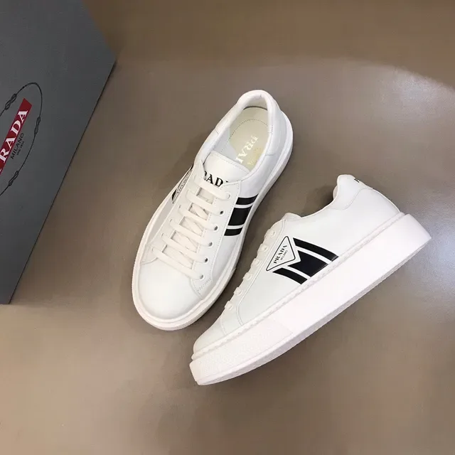 Prada Cloudbust White and Black Platform Lifestyle Sneakers 8