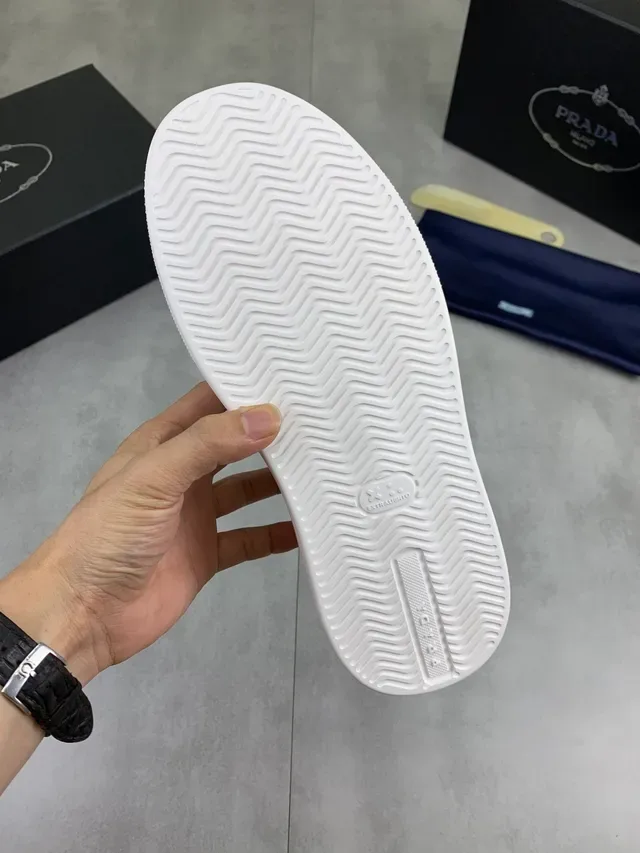 Prada Cloudbust White Low-Top Platform Sole Lifestyle Sneakers 3