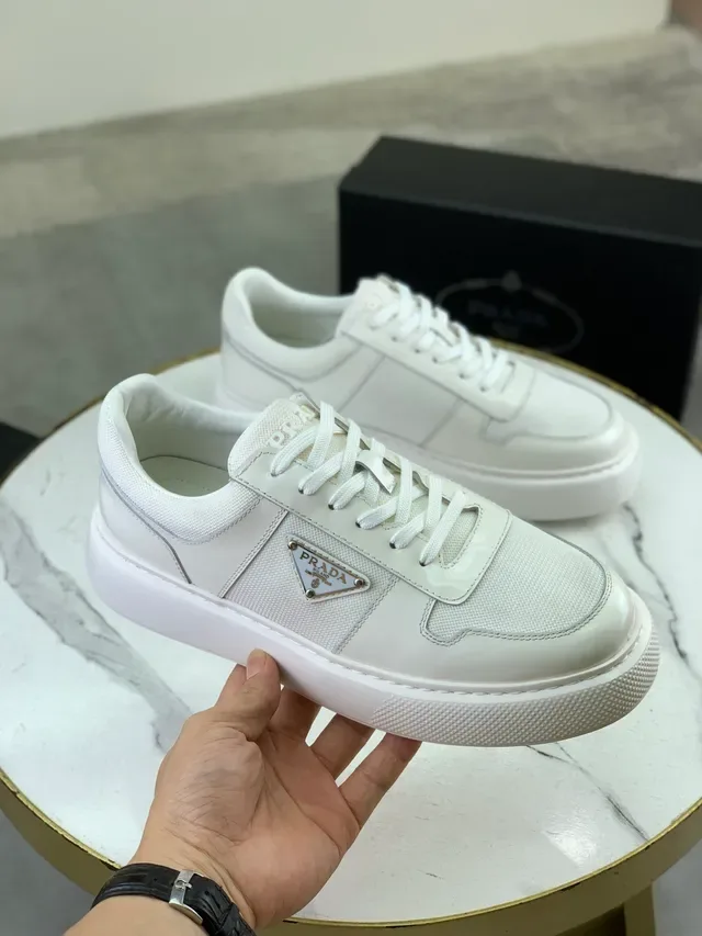 Prada Cloudbust White Low-Top Platform Sole Lifestyle Sneakers 5