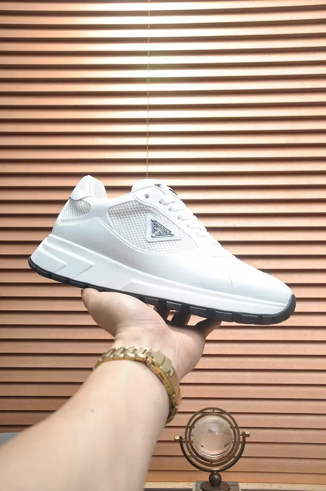 Prada Cloudbust White Mesh and Synthetic Lifestyle Sneakers 2