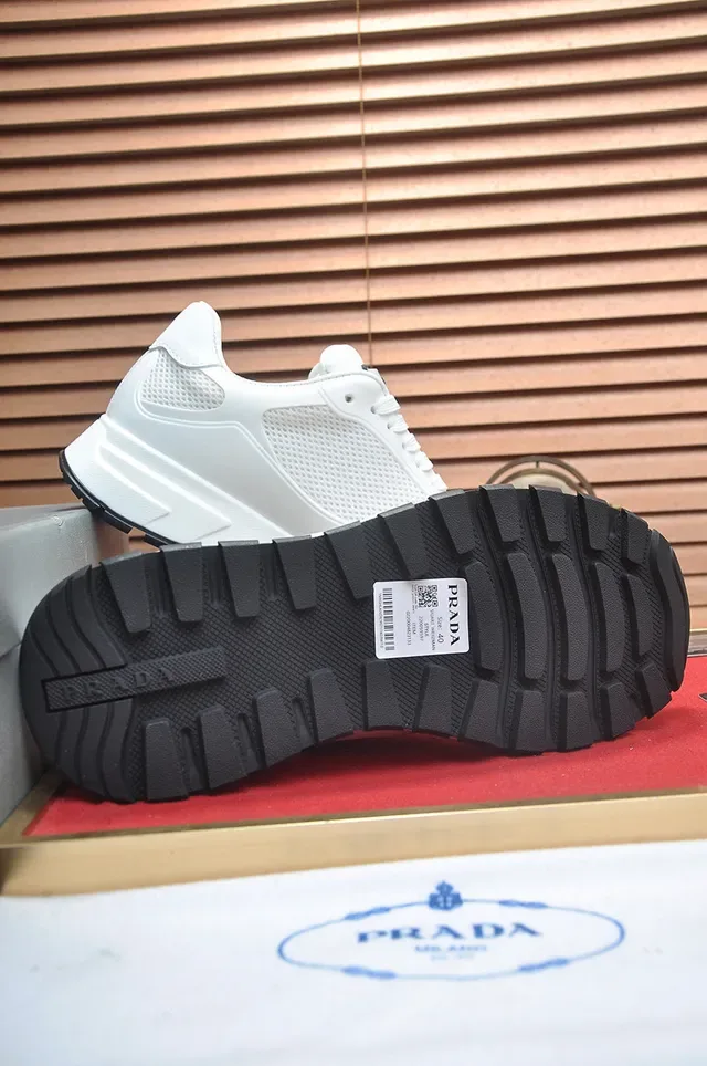 Prada Cloudbust White Mesh and Synthetic Lifestyle Sneakers 6