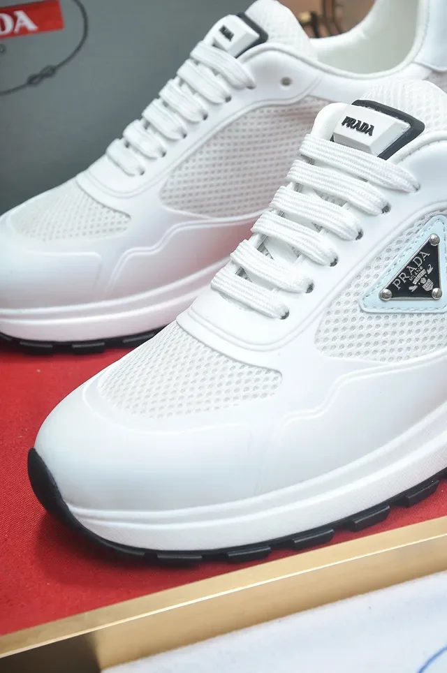 Prada Cloudbust White Mesh and Synthetic Lifestyle Sneakers 7