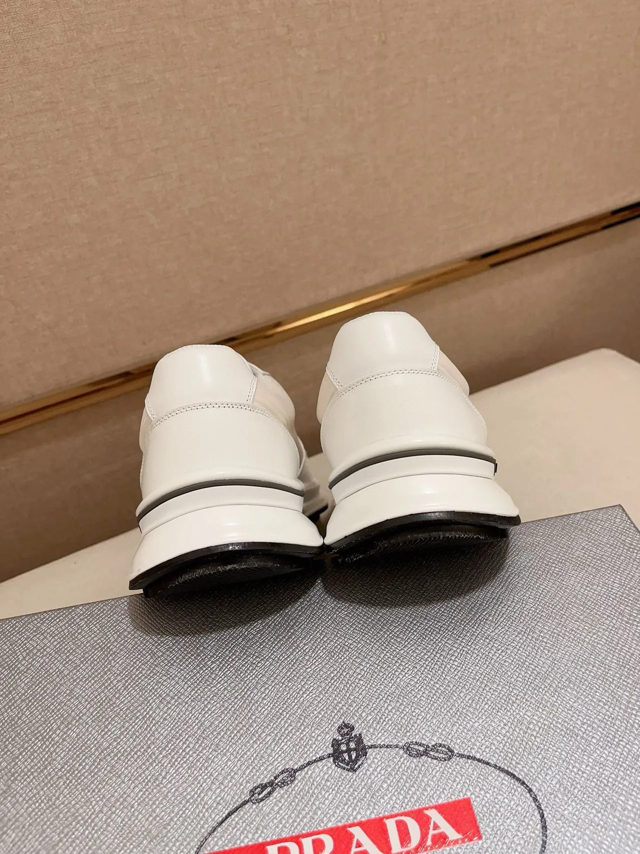 Prada Cloudbust White Ribbed Panel Lifestyle Sneakers 3