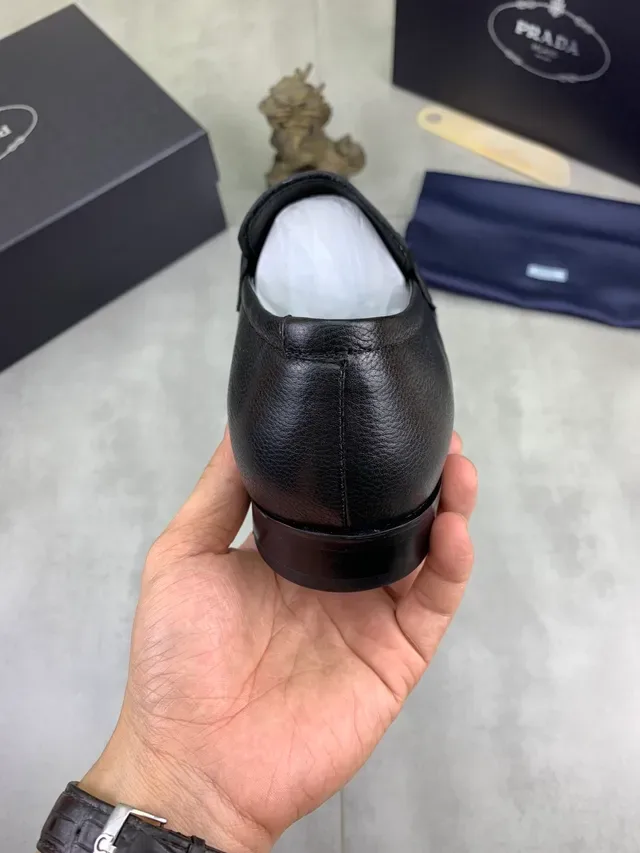 Prada Horsebit Loafer Black Pebbled Leather Loafers 3