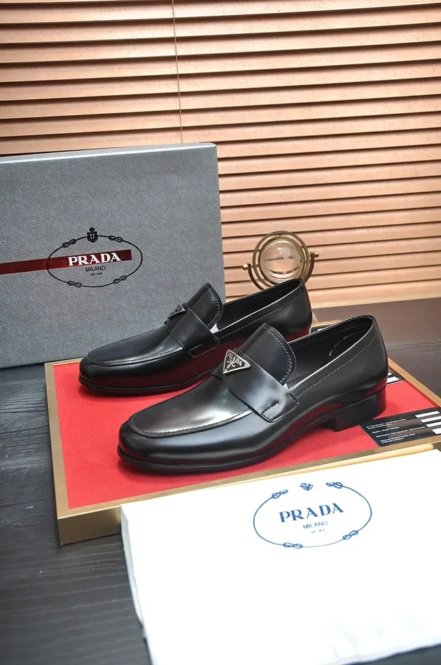 Prada Loafer Black Leather Penny Loafer 4