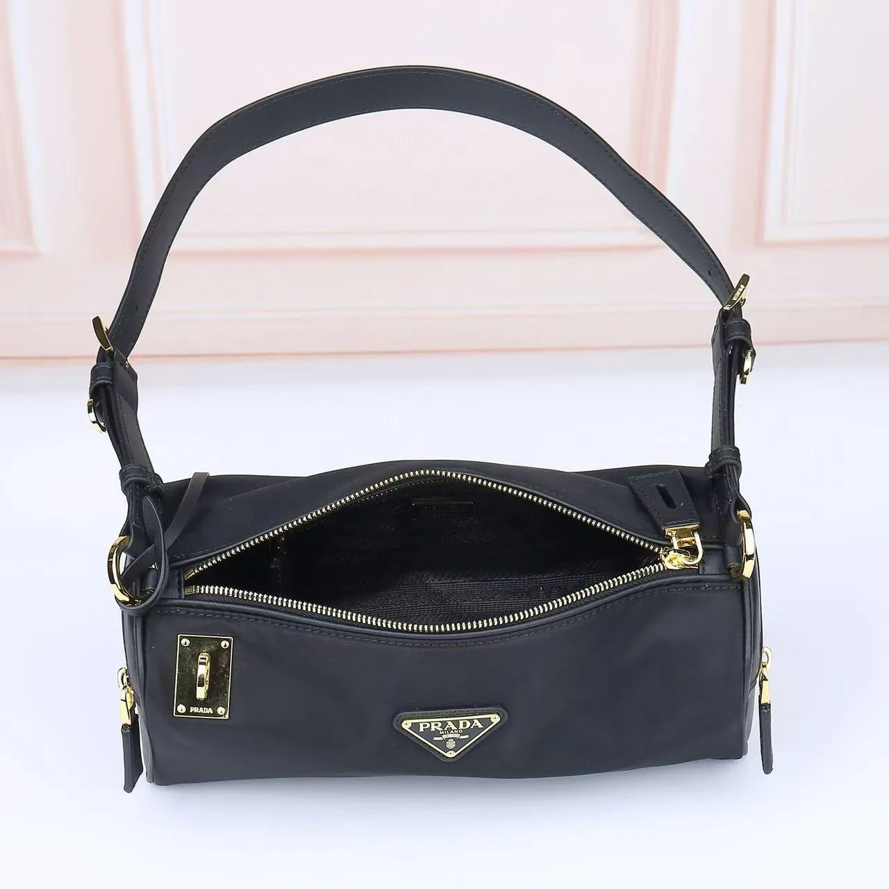 Prada Re-Edition 2005 Black Nylon Underarm Bag 2