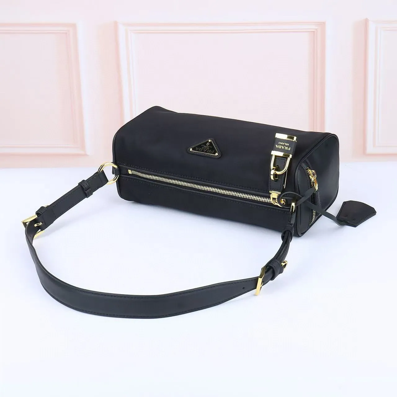 Prada Re-Edition 2005 Black Nylon Underarm Bag 4