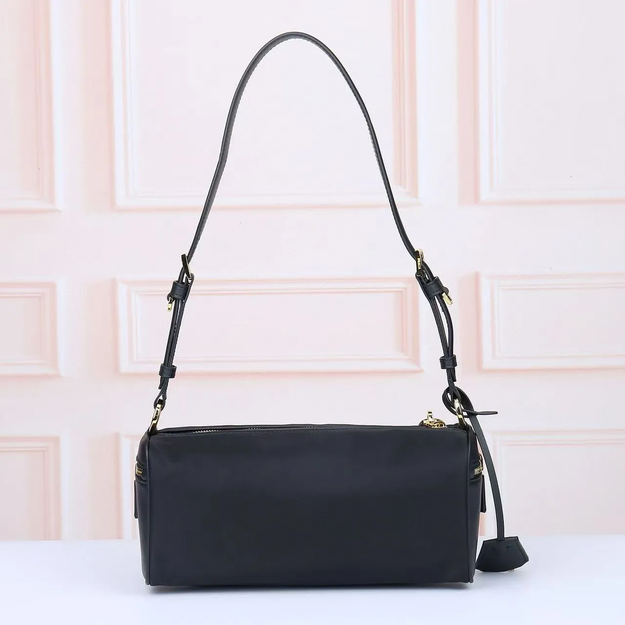 Prada Re-Edition 2005 Black Nylon Underarm Bag 8