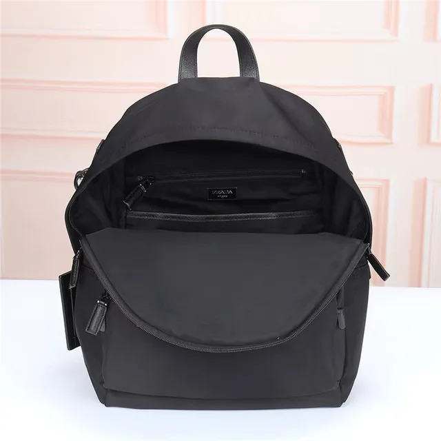Prada Re-Nylon Black Construction Minimalist Casual Backpack 3