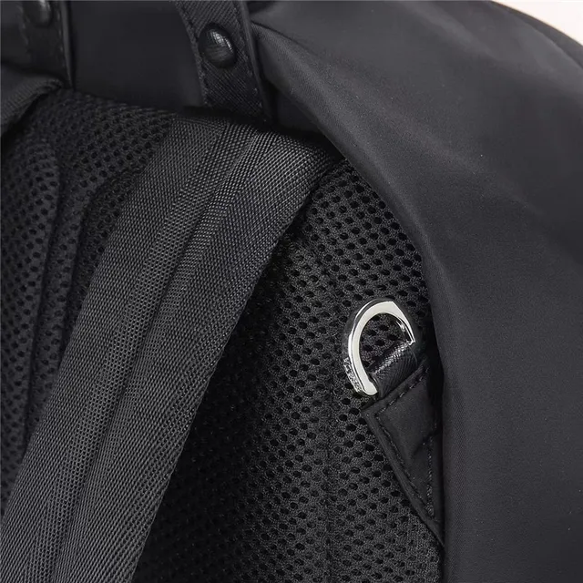 Prada Re-Nylon Black Construction Minimalist Casual Backpack 7