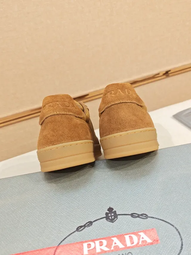 Prada Two-Tone Suede and Leather Lifestyle Sneakers 3