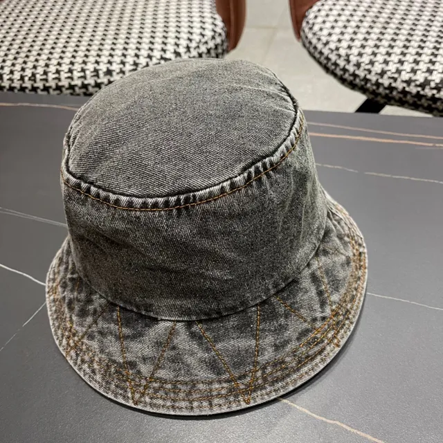 Prada Washed Gray Denim Bucket Hat 5
