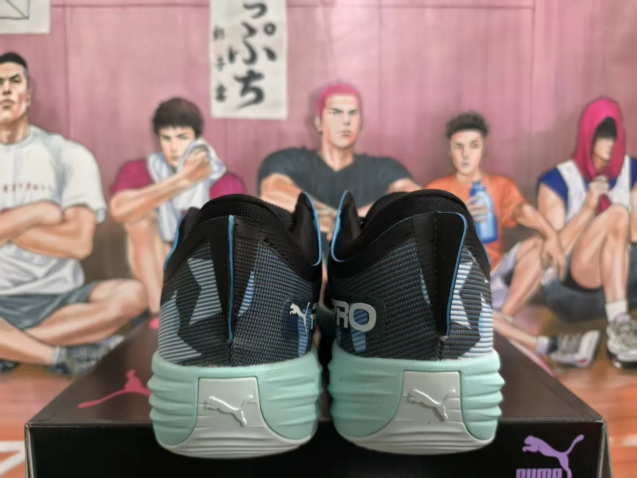 Puma ALLPRO Ultrawave Camo Black Mint Green Sapatos de basquete 4