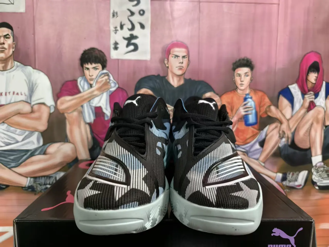 Puma ALLPRO Ultrawave Camo Black Mint Green Sapatos de basquete 5