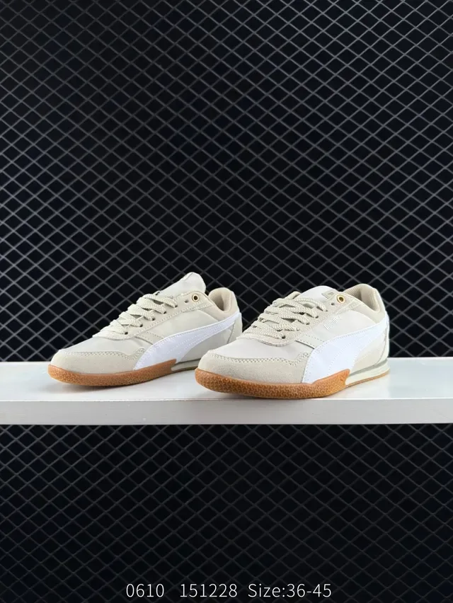 Puma Bella Donna Tênis lifestyle bege branco laranja goma 5