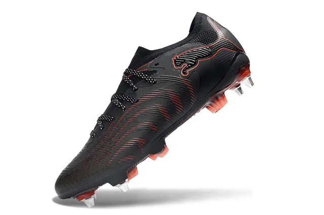 Puma Future Z Noir Rouge Terrain Firme Chaussures de Football 3