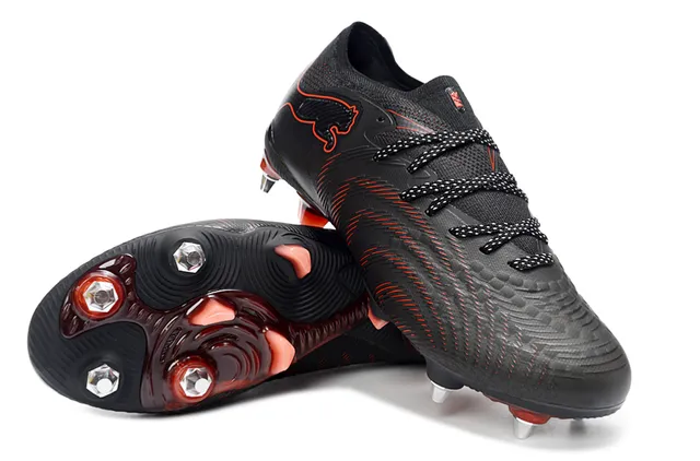 Puma Future Z Noir Rouge Terrain Firme Chaussures de Football 4