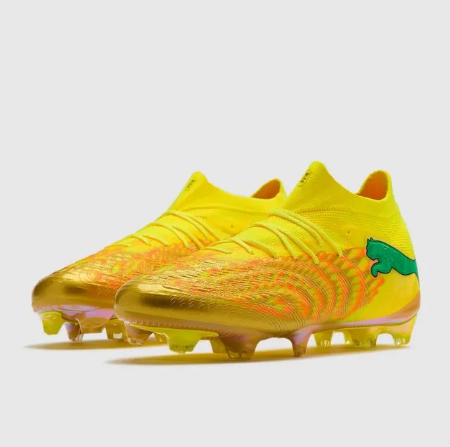 Puma Future Z Amarelo iridescent dourado chama Sapatos de futebol para campo firme 15