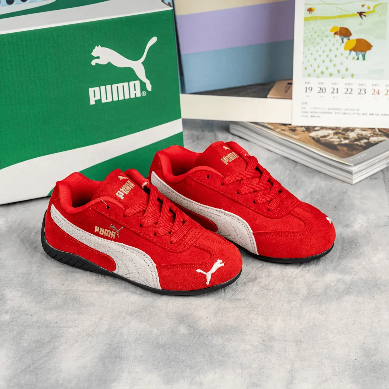Puma Speedcat Sneakers Lifestyle Noirs et Blancs 6