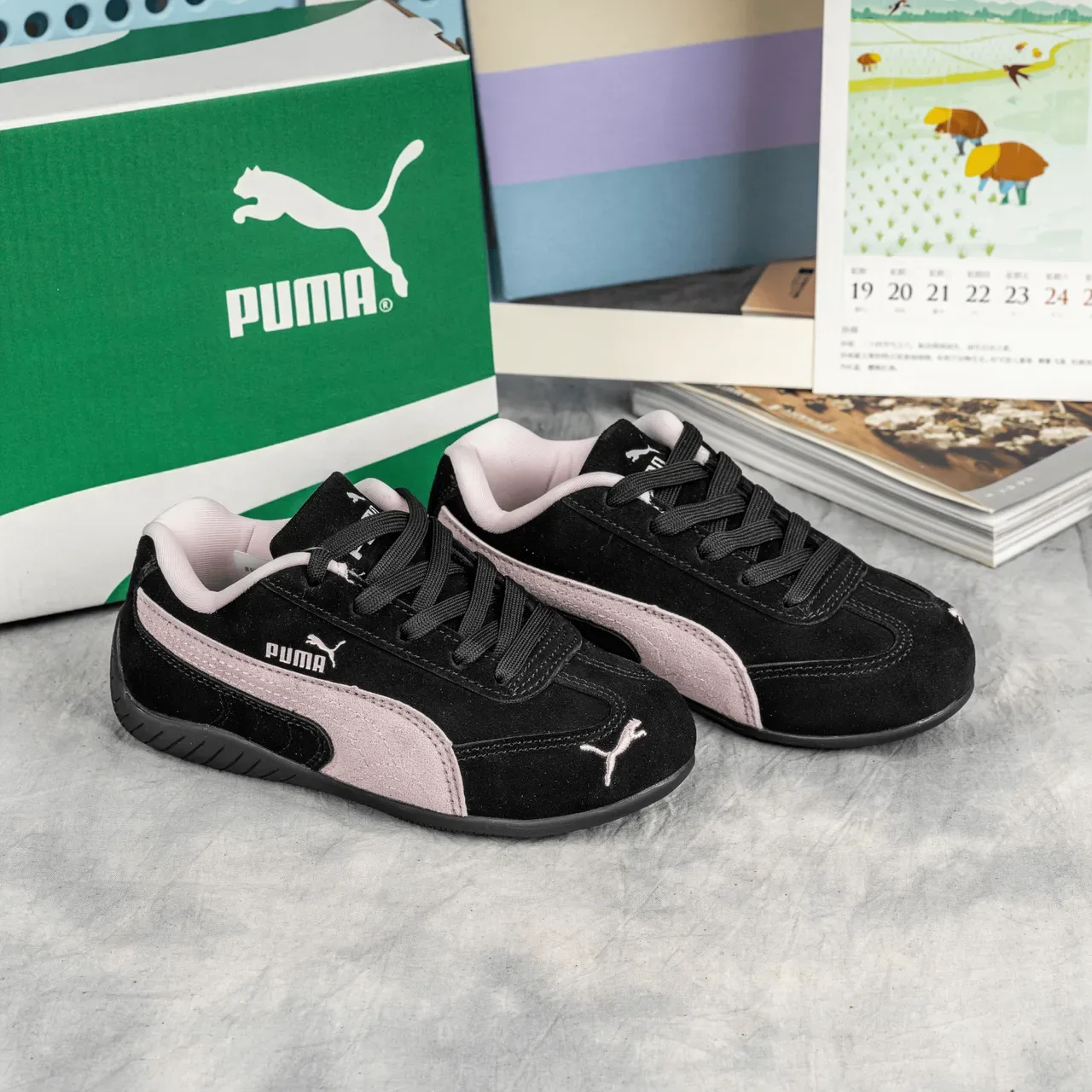 Puma Speedcat Sneakers Lifestyle Noirs et Blancs 18