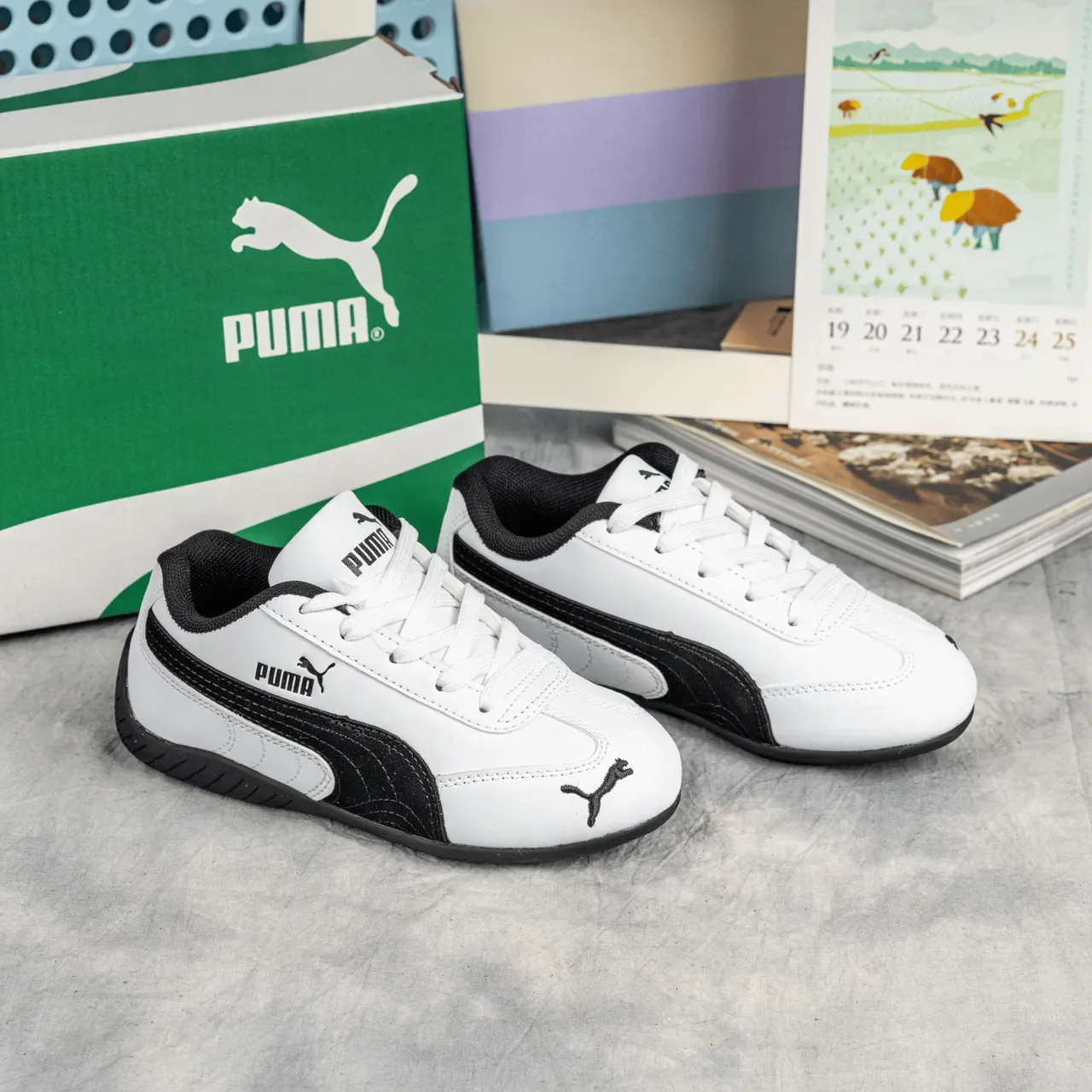 Puma Speedcat Sneakers Lifestyle Noirs et Blancs 22