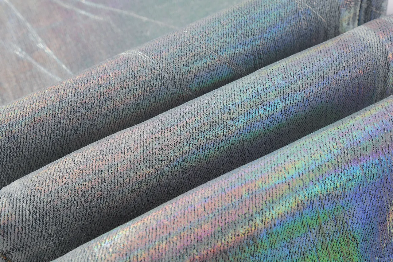 Purple Brand Holographic Light-Wash Slim-Fit Jeans 4