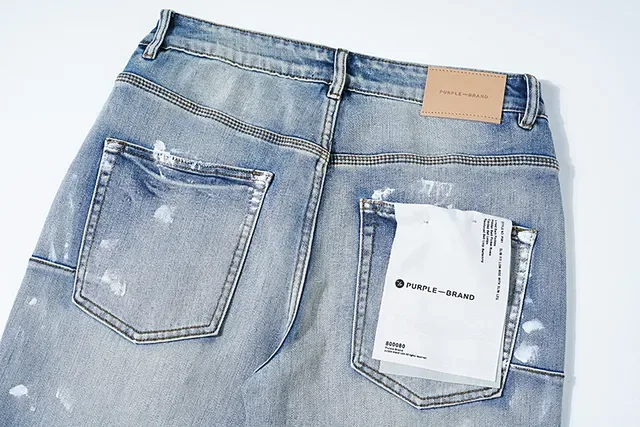 Purple Brand Light-Wash Paint-Splatter Distressed Jeans 5