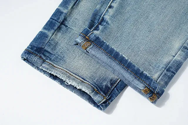 Purple Brand Light-Wash Paint-Splatter Distressed Jeans 9