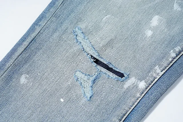 Purple Brand Light-Wash Paint-Splatter Distressed Jeans 10