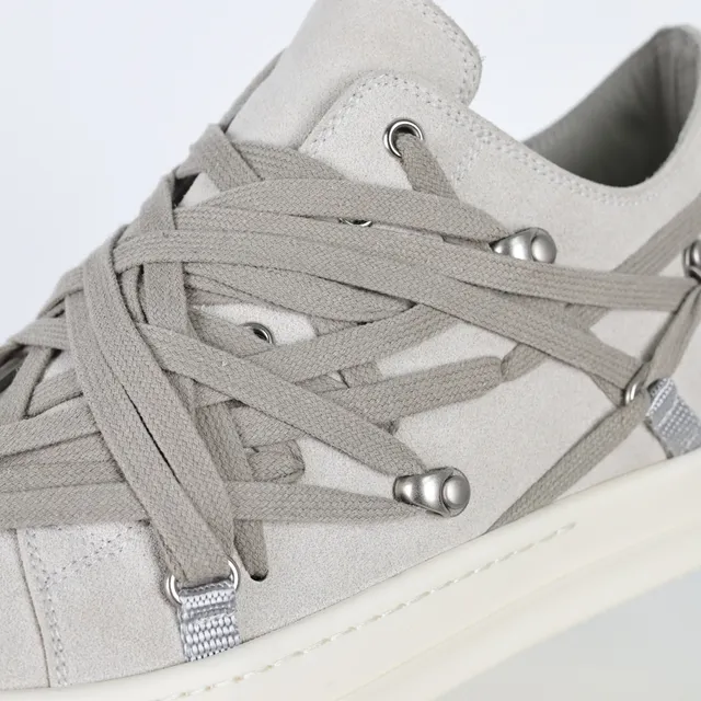 Rick Owens Geobasket Gray Suede Webbed Strap Lifestyle Sneakers 6