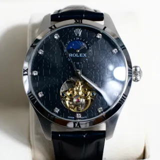 Rolex Cellini Moonphase Tourbillon Black Dial Mechanical Watch