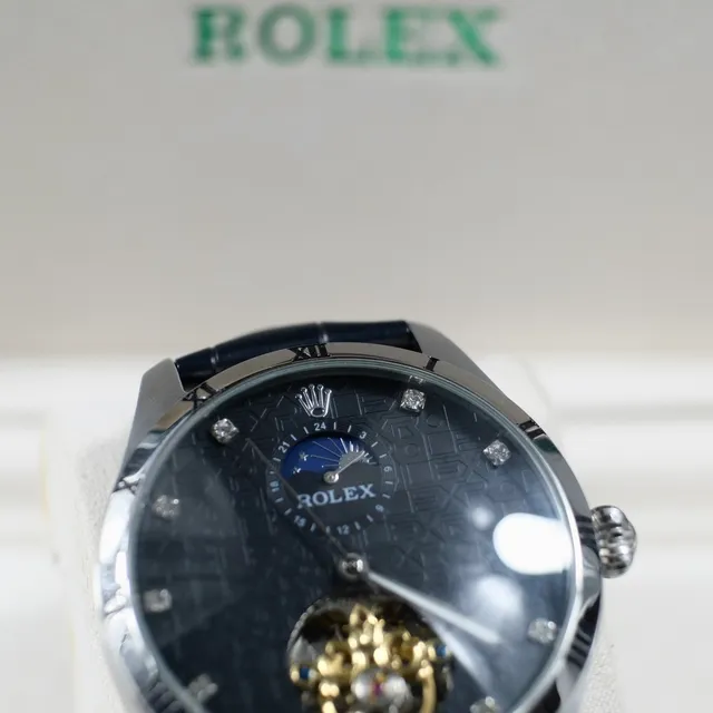 Rolex Cellini Moonphase Tourbillon Cadran Noir Montre Mécanique 5