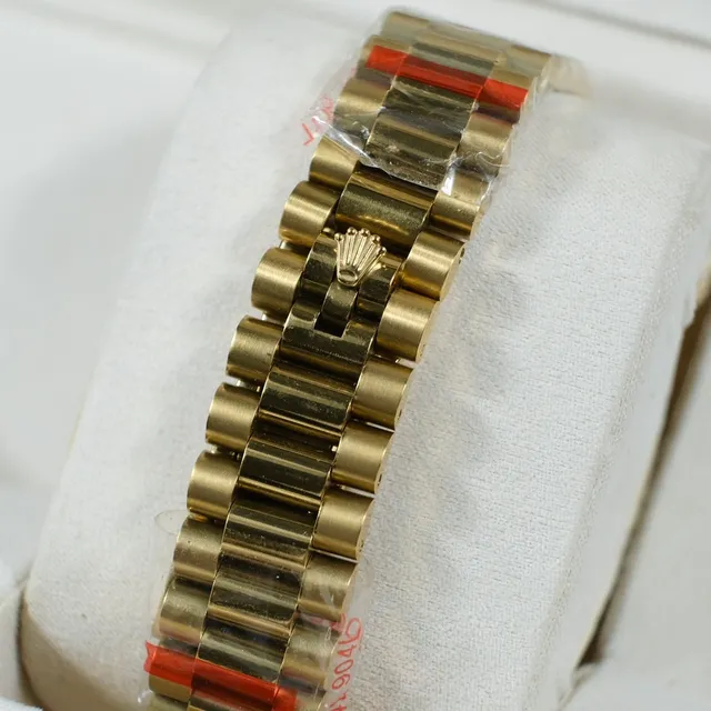 Rolex Datejust Gold-tone Fluted Bezel Diamond Dial Mechanical Watch 4