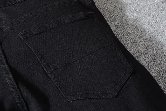 Stussy Black Multicolor Distressed Patchwork Jeans 4